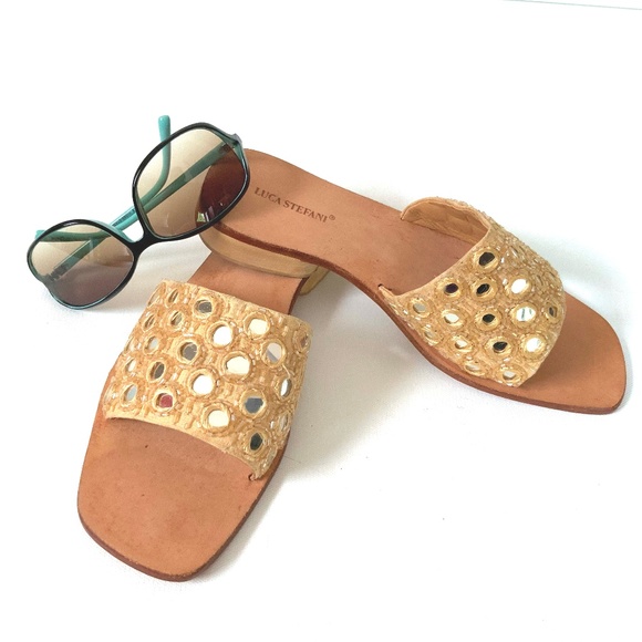 Luca Stefani Shoes - New Luca Stefani Leather Sandals Sliders Sz 10